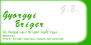 gyorgyi briger business card